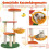 Árvore para gatos com tema de frutas, 100 cm, postes de arranhar de sisal 3