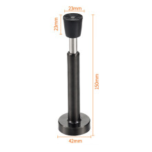 Hydraulischer Türstopper, Optionen zum Bohren/ohne Bohren Black 15 cm