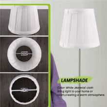 Vintage Fabric Lamp Shade Table Desk Bed Lamp Cover Holder Chandelier White