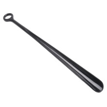 18.5inch Plastic Extra Long Handle Shoe Horn Shoehorn Flexible Easy Sturdy Slip Aid, 1x Black
