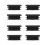 8 Pcs Black Plastic Rectangular Blanking End Caps Inserts 20mm x 40mm 7