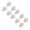 10x Car door panel mounting clips white for  206 207 1007 307 1