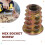 20 pieces M6x 15mm hexagon socket screw thread insert nut for wood 1