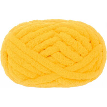 (Yellow) 1Pcs Chunky Knit Chenille Yarn – Super Soft Big Jumbo Blanket Yarn for Hand Knitting