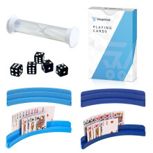 Spielkartenhalter mit Zubehör - SHOPWISE - ShopWise - Stabile Unterstützung - 5 Würfel enthalten - Tragbar und langlebig
