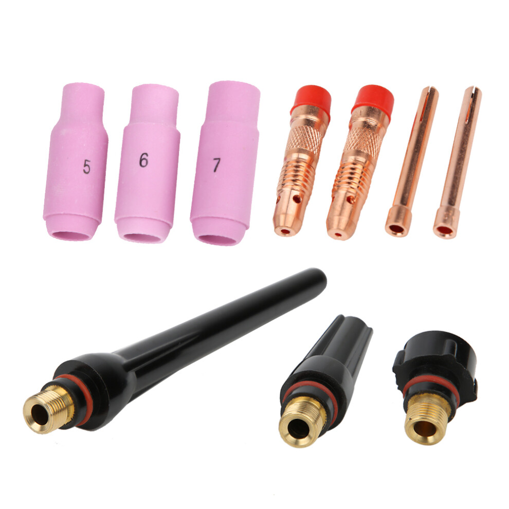 10Pcs Tig Ceramic Nozzle Collet Backcap Wp17/18/26 8741393810174