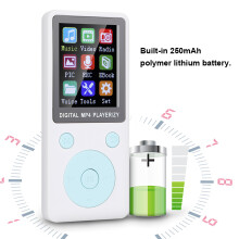 T1 8G MP3 MP4 Player 9x4x1 cm White 32G Card Slot