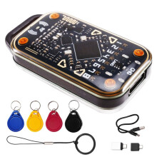 Chameleon V3.0 RFID-Smartchip-Emulator-Lesegerät + 4xUID-Schlüsselanhänger (125 KHz/13,56 MHz) - ID-IC-Smartcard-NFC-Duplikator/Tag-Kopierer