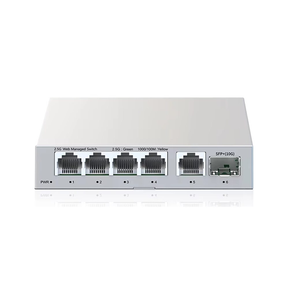 2.5Gbe Network Managed 5 Port 10G Sfp+ Slot Uplink Web Managed Link Aggregation Hub Internet Splitter Eu-Plug 4713332855502