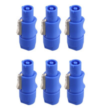 6 Stück 3-Polige Powercon-Stecker (Stecker) für Signaleingang Eingang Buchse für Bühnenbeleuchtung