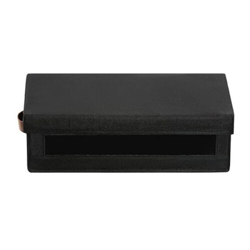 CD Storage Box with Visible Window, Stackable CD Case Holder with Dustproof Lid and Handles
