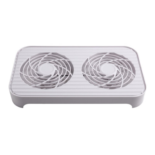 Z-X4 White Pc Accessories 14cm Dual Fans Low Noise Stackable Using Router/Micro-Radiator Base USB Interface 65.8CFM
