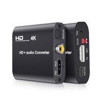 4K -Compatible Audio Extractor Splitter HD to Toslink+Coaxial+Stereo Audio Converter Splitter HDTV 4K 30Hz