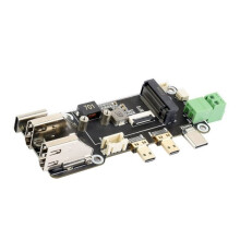 Multifunktionaler PCIe-zu-M.2-Adapter, Kompatibel mit für Raspberry Pi 5, Zwei Stromversorgungsmethoden, Unterstützt Zwei 4K-Ausgänge