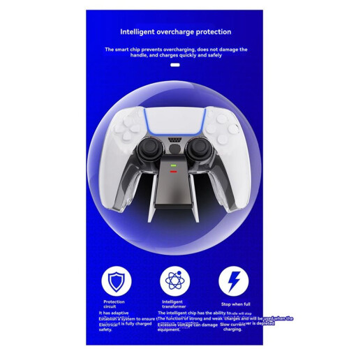 Kabellose Dual-Ladestation für PS5-Controller mit Zwei Steckplätzen 2