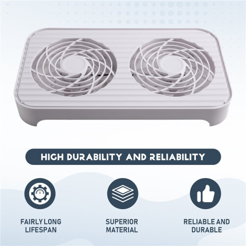 Z-X4 White Pc Accessories 14cm Dual Fans Low Noise Stackable Using Router/Micro-Radiator Base USB Interface 65.8CFM 1