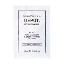 Depot, 100 Hair Cleansing No. 102, Botanical Complex, Hair Shampoo, Anti-Dandruff & Sebum Control, 10 ml