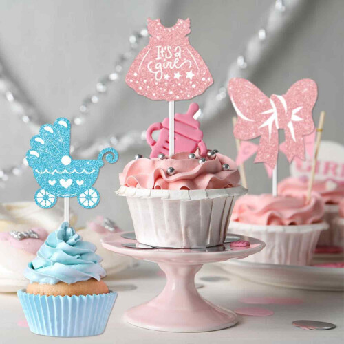 24 τεμάχια διακοσμητικά για cupcake για αγόρι ή κορίτσι, επιλογές για cupcake που 1
