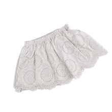 Infant Safe Cotton Toddler Girl Lace Embroidery Skirt-White M