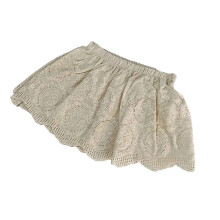 Sweet Lace Embroidery Toddler Girl Skirt Cotton-Beige M