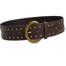 Edgy Fashion PU Waist Belt For Female Use Cowgirl Style-brown