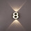 User Friendly LED Number Wall Light Aluminum Texture for-5 5