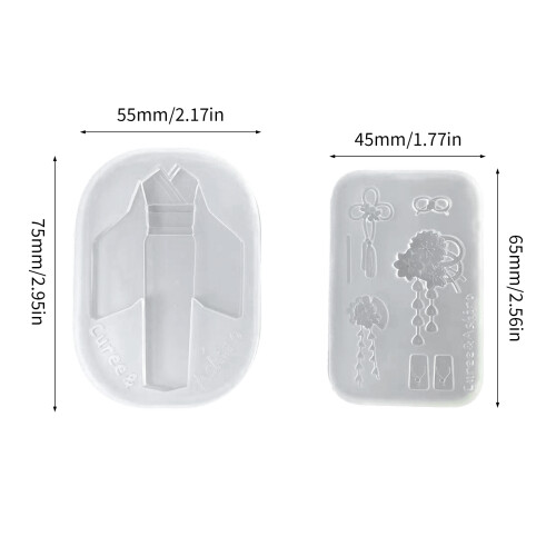 Moule en Silicone Flexible en forme de Kimono, outil de 2
