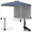 3 x 3 m Pop-Up Pavilion with Sidewall, Portable, Grey 1