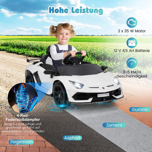 Carrinho elétrico para crianças com controle remoto e luzes de LED 2