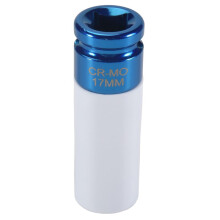 Alloy Wheel 1/2" Drive 17mm Set Thin Wall Deep Impact Nut Socket