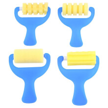 Set of 4pcs Sponge Paint Roller Brush DIY Children Painting Brushes Kid Art Painting Tool