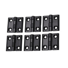 6 x Black Aluminum Furniture Cabinet Door Hinge 50mm x 50mm
