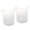 2 pcs 50 ml laboratory plastic water liquid measuring cup Transparent 1