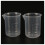 2 pcs 50 ml laboratory plastic water liquid measuring cup Transparent 2