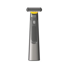 Rifinitore elettrico per corpo e barba per MicroTouch SOLO in titanio, testina di rasatura impermeabile, caricatore da viaggio USB - GG