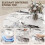 Homcom HOMCOM Coffee Table Sintered Stone Top White and Black 5