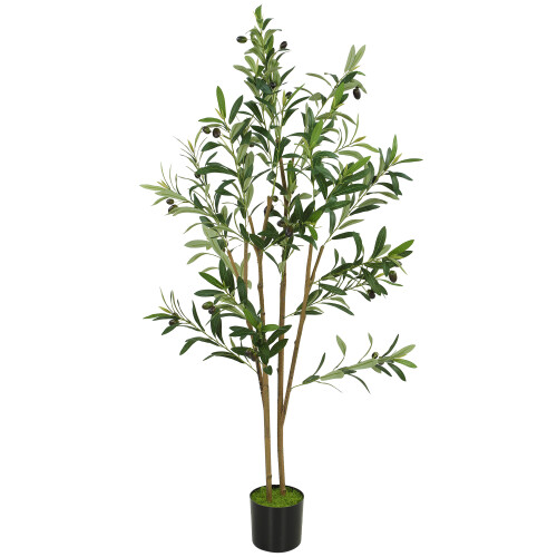 Homcom (S) HOMCOM Decorative Artificial Plant, Silk Olive Tree 1