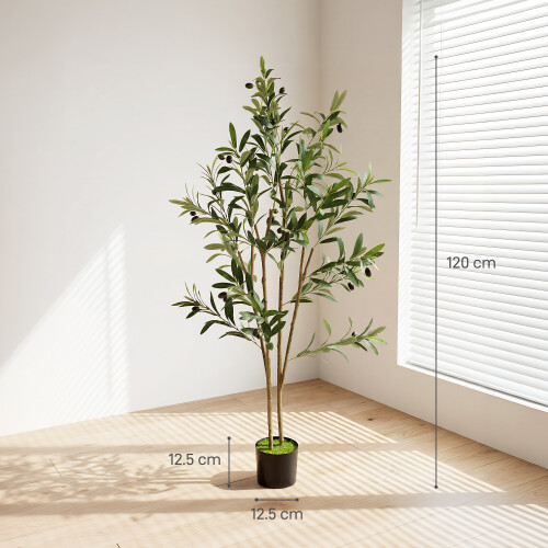 Homcom (S) HOMCOM Decorative Artificial Plant, Silk Olive Tree 2