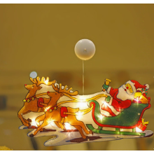 Christmas Window Decoration Light Suction Cup Battery Operated with Hook Home Use for Store Party Decor