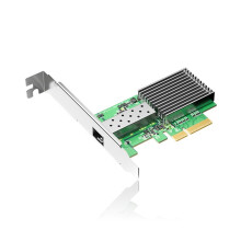 Tarjeta de Red SFP+ de 10G de un Solo Puerto, Puerto SFP+ de 10G X1 (Compatible con 1G/10G), PCI-e X4 (Compatible con X8/X16), Chip RTL8127ATF.