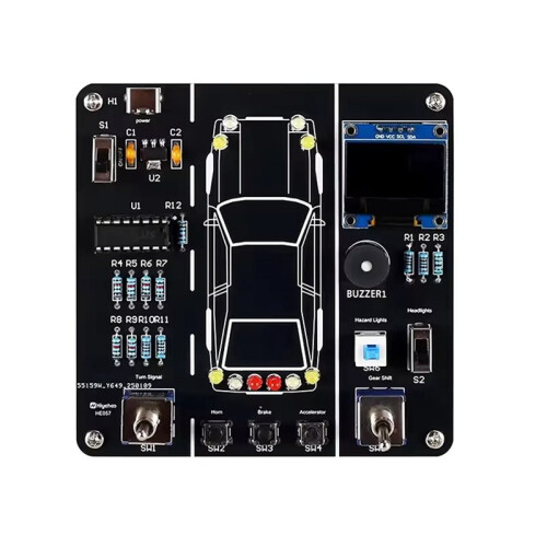 DIY Car Driving Simulation Soldering Practice Kit STEM Electronic Project Simulator Welding Project for Student to Learn