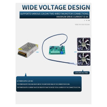 Nowy Regulator Temperatury Wentylatora 12 V/24 V 4 A do 2/3-Żyłowej Obudowy Procesora Komputera PC z Regulacją Prędkości Wentylatora PWM i