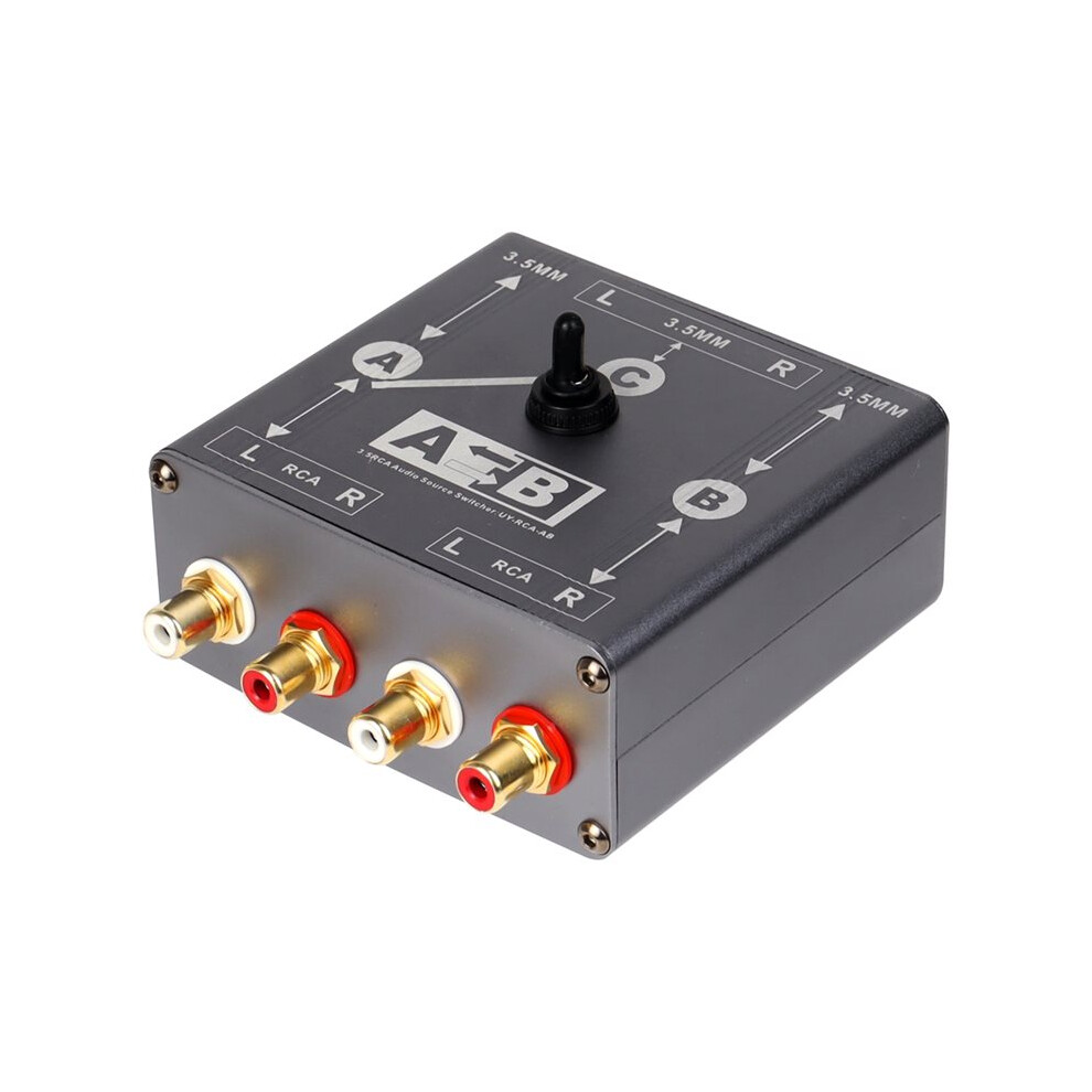 3.5Mm For-Rca Audio Source Switcher Passive Stereo Audio Switcher Bi-Direction 2 In 1 Out / 1 In 2 Out Audio Splitter 6033932667731
