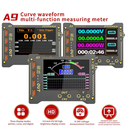 Waveform Multi-Function Measurement Meter A9 High-Precision Voltage Current Sampling Data Logger PC Computer Control 2