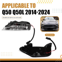 Car Bumper Sequential Amber Turn Signal LED Daytime Running Light 261304GA0A 261354GA1A for Q50 Q50S Left