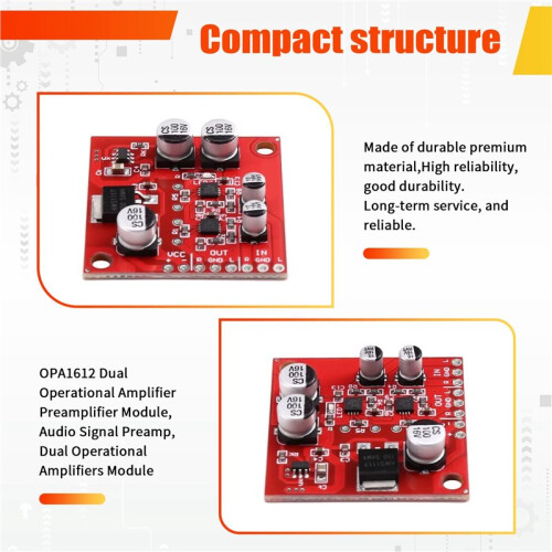 OPA1612 Dual Operational Amplifier Preamplifier Module, Audio Signal Preamp, Dual Operational Amplifiers Module
