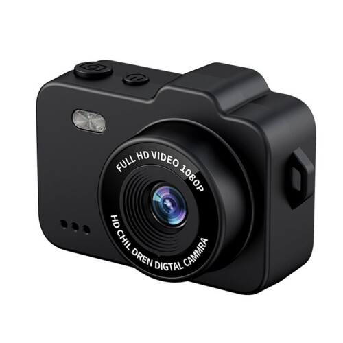 Camera 1080P Micro Camera Keychain Camera Necklace-Style Vlog Camera Pocket Camera Ultra-Compact Digital Camera Black