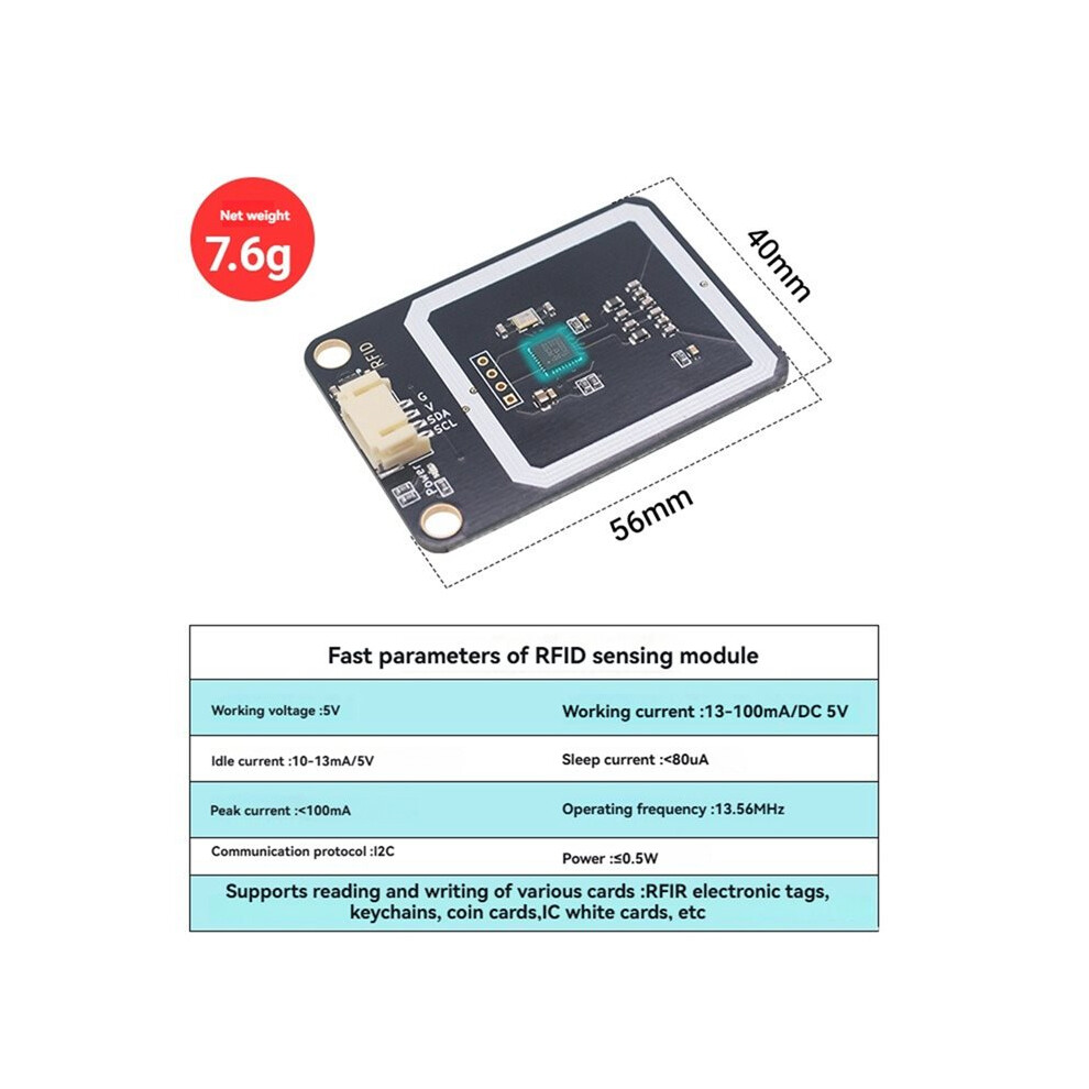 Module Lecteur RFID NFC RC522 13,56 MHz 125 KHz, Lecture et Écriture D ...