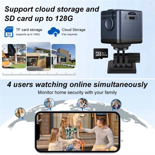 Câmera HD 1080p para Casa, Sem Fio, com Wi-Fi e Visão Noturna 2