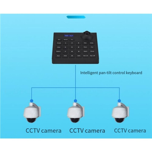 2D PTZ CCTV Keyboard Controller Joystick for RS485 Speed Dome Camera Bracket Thumbnail 2 - 3D PTZ CCTV Keyboar EU PLUG 1
